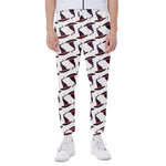 Purple Halloween Witch Hat Pattern Print Scuba Joggers