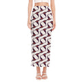Purple Halloween Witch Hat Pattern Print Side Slit Maxi Skirt