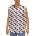 Purple Halloween Witch Hat Pattern Print Sleeveless Baseball Jersey