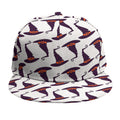 Purple Halloween Witch Hat Pattern Print Snapback Cap