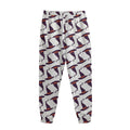Purple Halloween Witch Hat Pattern Print Sweatpants