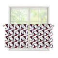 Purple Halloween Witch Hat Pattern Print Tier Curtains
