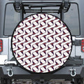 Purple Halloween Witch Hat Pattern Print Tire Cover