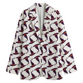 Purple Halloween Witch Hat Pattern Print Women's Blazer