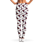 Purple Halloween Witch Hat Pattern Print Women's Leggings