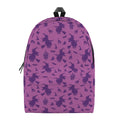 Purple Halloween Witch Pattern Print School Backpack