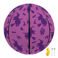 Purple Halloween Witch Pattern Print Basketball