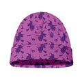 Purple Halloween Witch Pattern Print Beanie