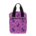 Purple Halloween Witch Pattern Print Bible Tote Bag