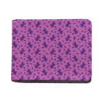 Purple Halloween Witch Pattern Print Bifold Wallet