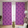 Purple Halloween Witch Pattern Print Dimout Pencil Pleat Curtains