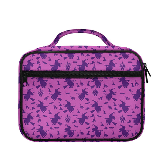 Purple Halloween Witch Pattern Print Briefcase Bible Bag