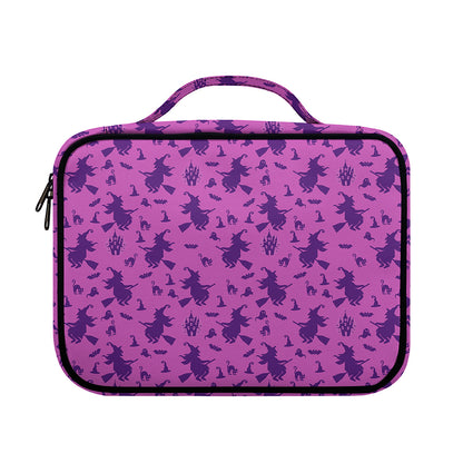 Purple Halloween Witch Pattern Print Briefcase Bible Bag