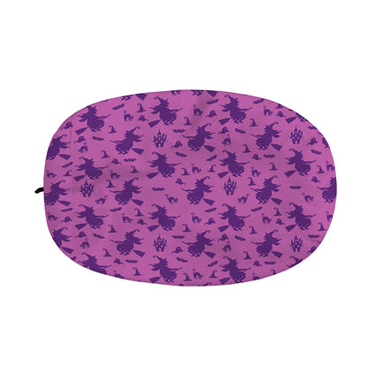 Purple Halloween Witch Pattern Print Car Side Mirror Covers