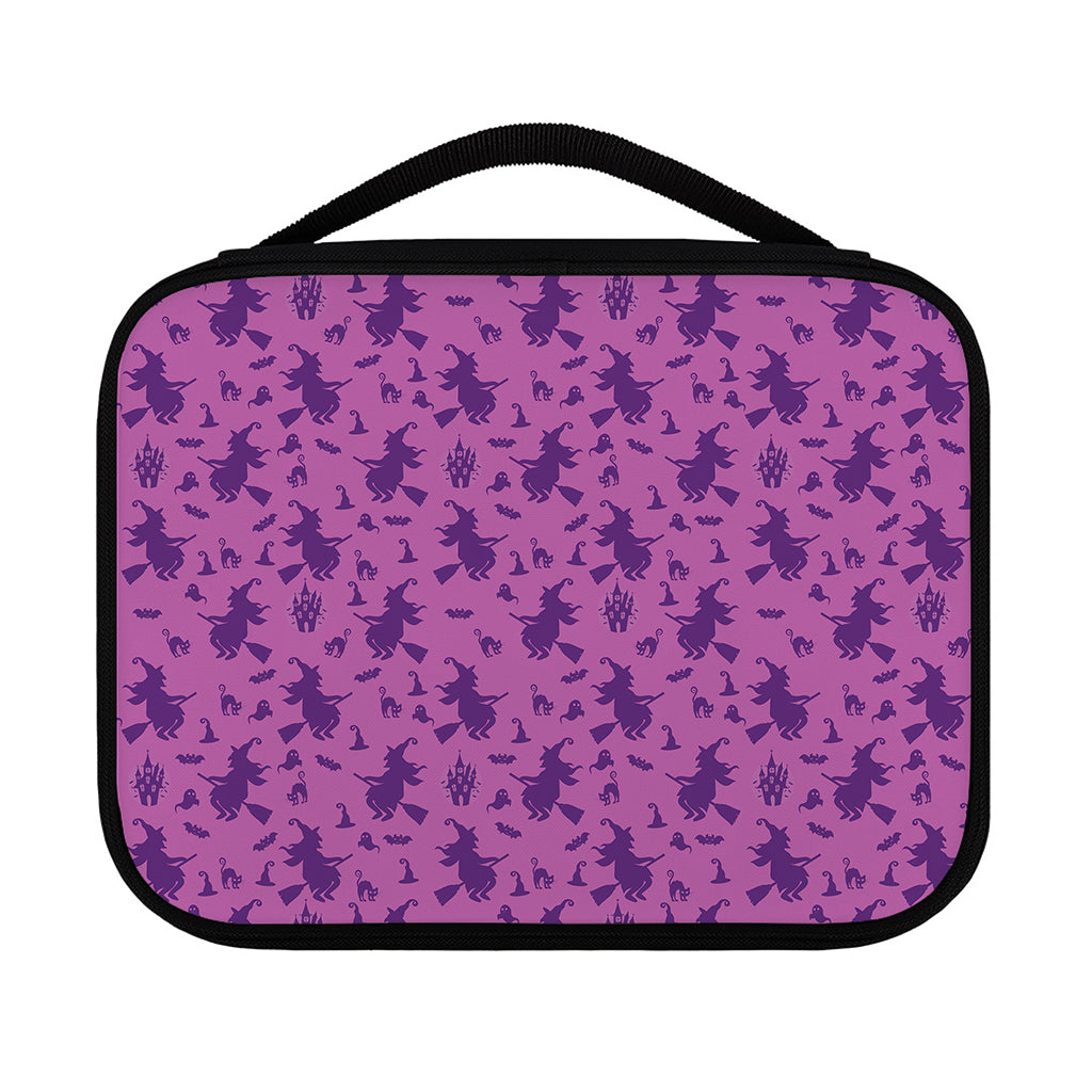 Purple Halloween Witch Pattern Print Classic Bible Case