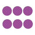 Purple Halloween Witch Pattern Print Coaster Set