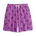Purple Halloween Witch Pattern Print Cotton Shorts