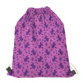 Purple Halloween Witch Pattern Print Drawstring Bag