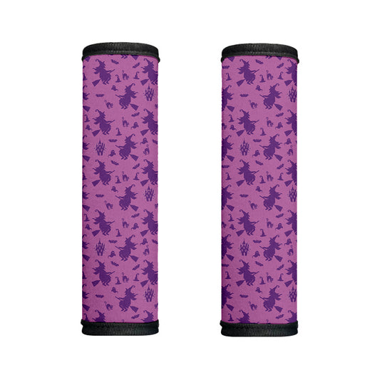Purple Halloween Witch Pattern Print Handle Covers
