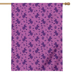 Purple Halloween Witch Pattern Print House Flag