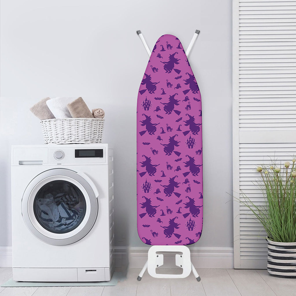Purple Halloween Witch Pattern Print Ironing Board Cover