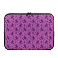 Purple Halloween Witch Pattern Print Laptop Sleeve