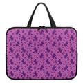 Purple Halloween Witch Pattern Print Laptop Sleeve With Handle