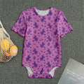 Purple Halloween Witch Pattern Print Men's Bodysuit