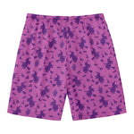 Purple Halloween Witch Pattern Print Men's Swim Trunks