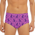 Purple Halloween Witch Pattern Print Men's Triangle Swim Briefs