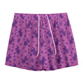 Purple Halloween Witch Pattern Print Mesh Shorts