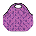 Purple Halloween Witch Pattern Print Neoprene Lunch Bag