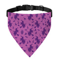 Purple Halloween Witch Pattern Print Over The Collar Dog Bandana