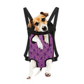 Purple Halloween Witch Pattern Print Pet Carrier Backpack