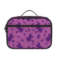 Purple Halloween Witch Pattern Print Portable Lunch Bag