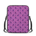 Purple Halloween Witch Pattern Print Rectangular Crossbody Bag