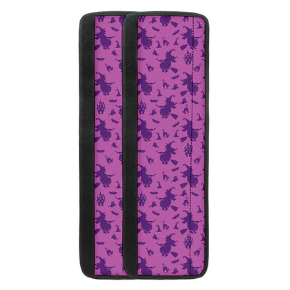 Purple Halloween Witch Pattern Print Refrigerator Handle Covers