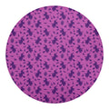 Purple Halloween Witch Pattern Print Round Blanket