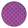 Purple Halloween Witch Pattern Print Round Floor Mat