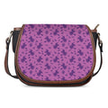 Purple Halloween Witch Pattern Print Saddle Bag