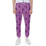 Purple Halloween Witch Pattern Print Scuba Joggers
