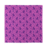 Purple Halloween Witch Pattern Print Silk Bandana