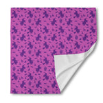 Purple Halloween Witch Pattern Print Silk Bandana