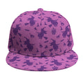 Purple Halloween Witch Pattern Print Snapback Cap