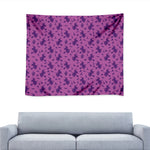 Purple Halloween Witch Pattern Print Tapestry