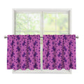 Purple Halloween Witch Pattern Print Tier Curtains