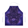 Purple Hamsa Hand Print Adjustable Apron
