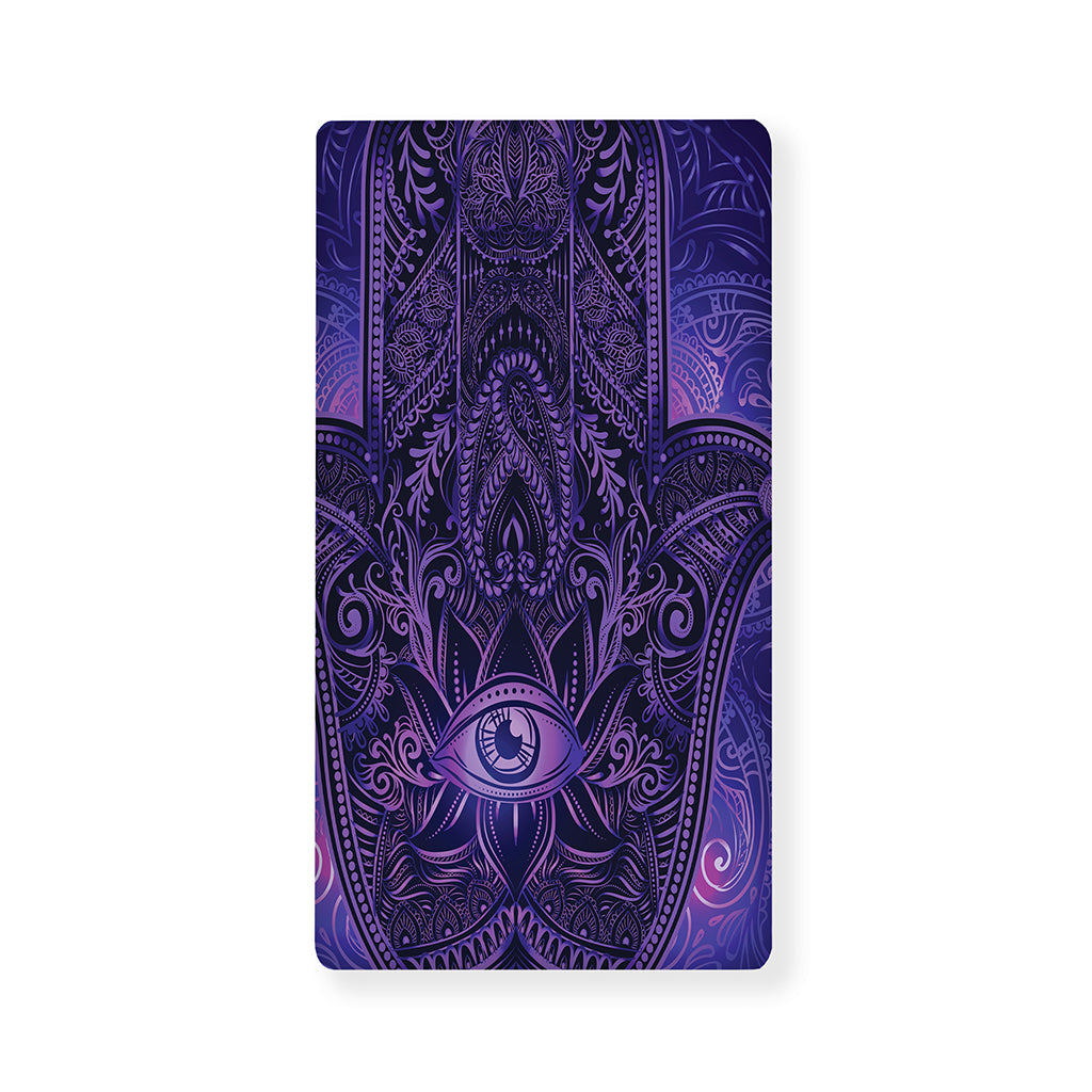 Purple Hamsa Hand Print Baby Crib Sheet