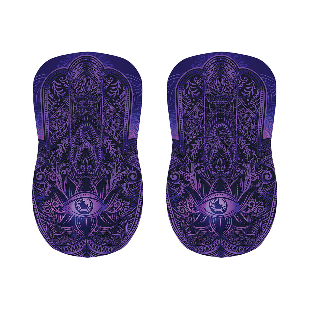 Purple Hamsa Hand Print Bar Stool Covers