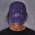Purple Hamsa Hand Print Baseball Cap